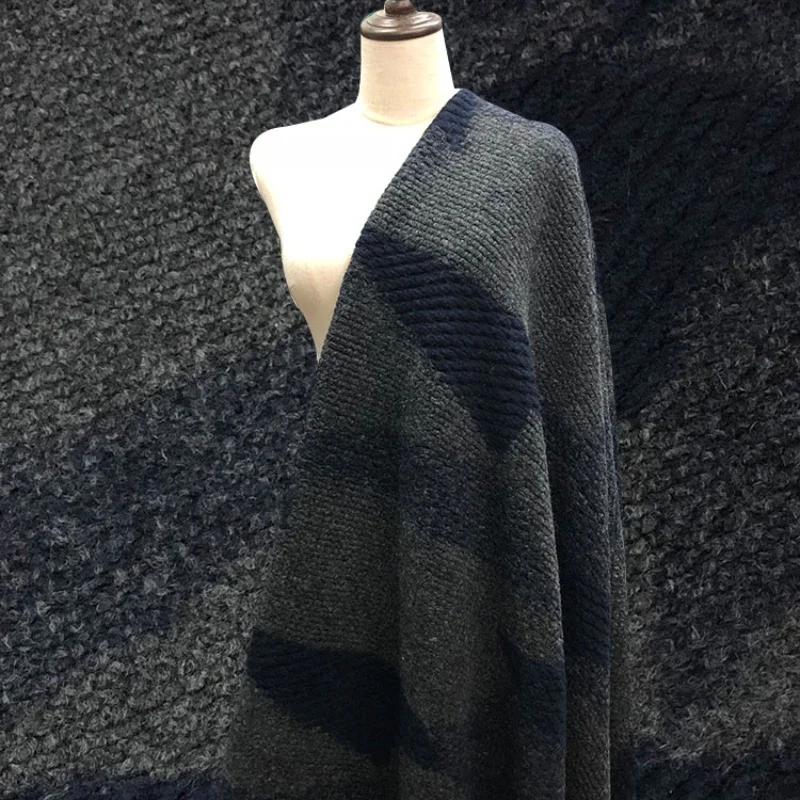 

Шерстяная кашемировая ткань, жаккардовый трикотаж, европейский бренд, осенне-зимнее модное пальто, плотная оптовая продажа, ткань на метр