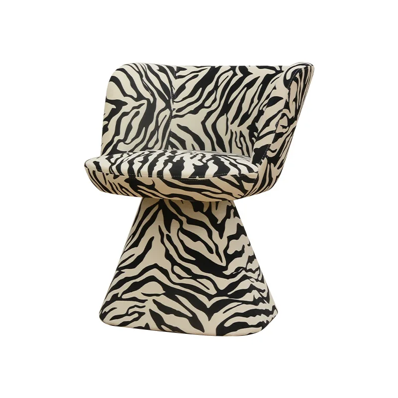 

Rotatable Minimalist Sofa Single Seat Dressing Stool Home Dining Chair Bedroom Balcony Chair