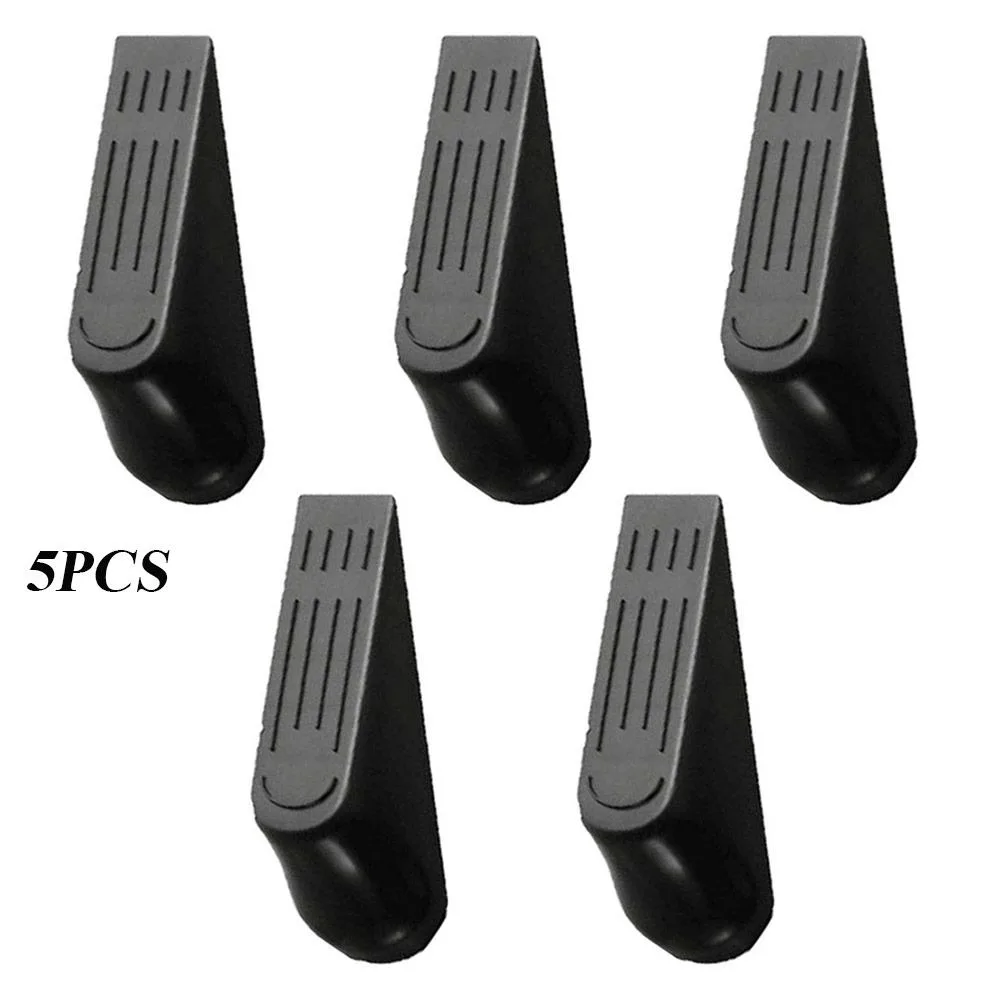 5pcs Set Plastic Door Stop Stoppers Non-Slip Base Durable Heavy Duty Door Stopper Wedge Shape Buffers Door Holder Office Doors image 3