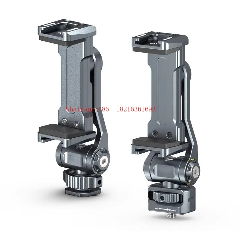 Hot shoe mobile phone clip multi-function SLR camera external display screen tripod bracket