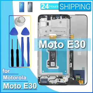 Bilashmart 6.5 LCD Display Motorola Moto E30 Phone XT2158 6 LCD Display Touch Screen Digitizer Assembly Moto E30 LCD With Frame