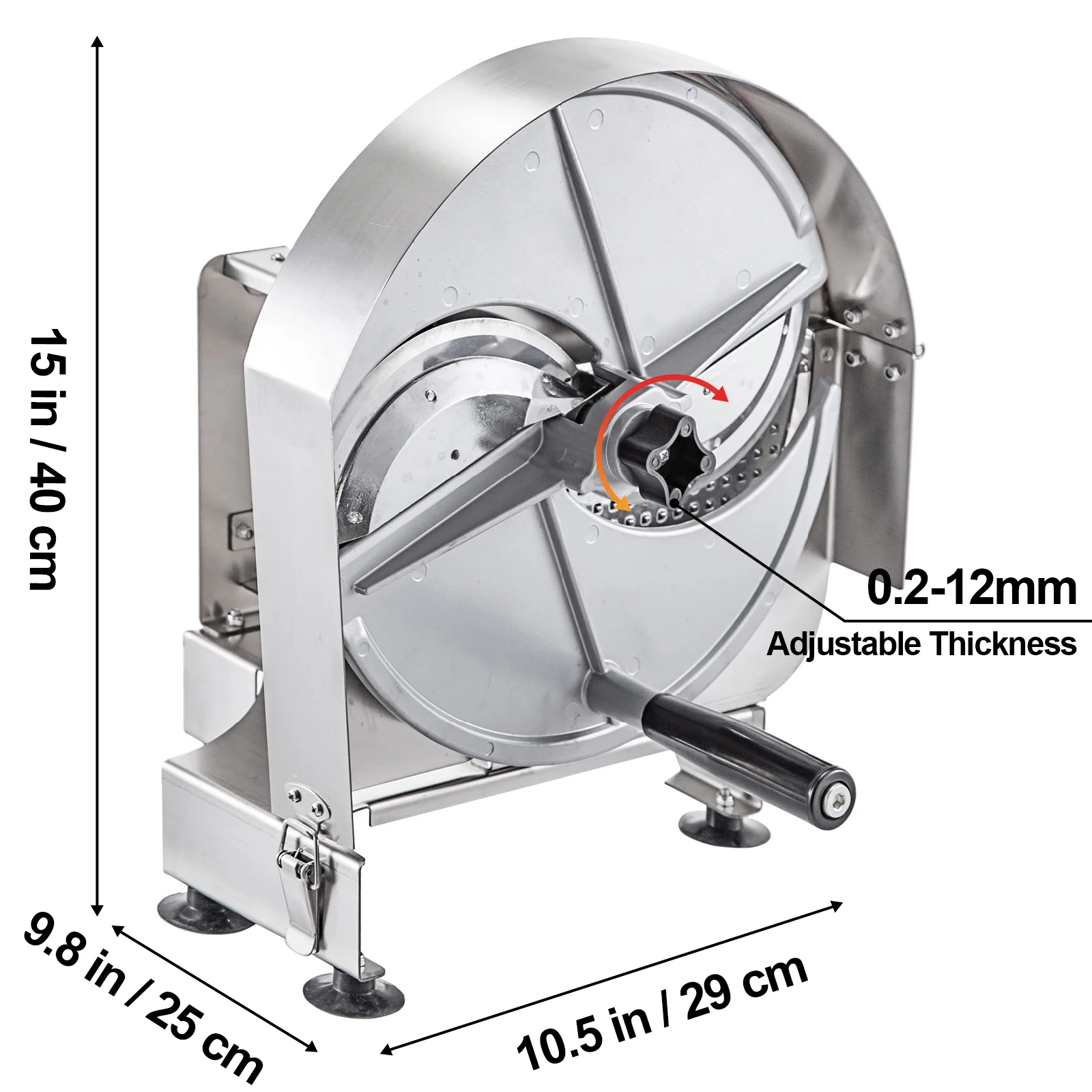 Vevor-多機能野菜ジューサー,商用マニュアル,ステンレス鋼,調整可能な厚さ、0.2〜12mm,スライスフルーツ,レモン