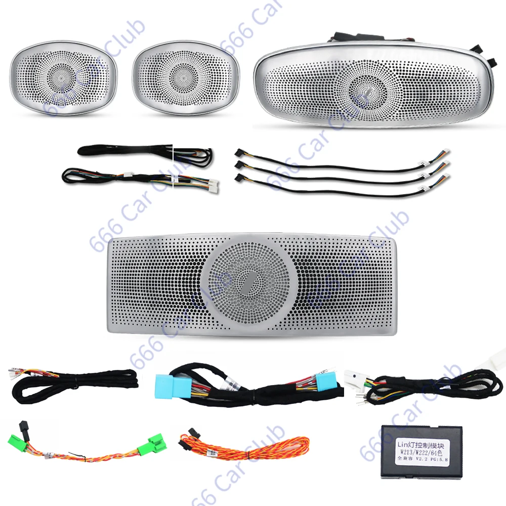 7/8/64 Farbe LED-Entlüftung für Mercedes-Benz S-Klasse W222 S400 S450 S320 S350 3D Rotations lautsprecher RGB Turbinen düse Umgebungs licht