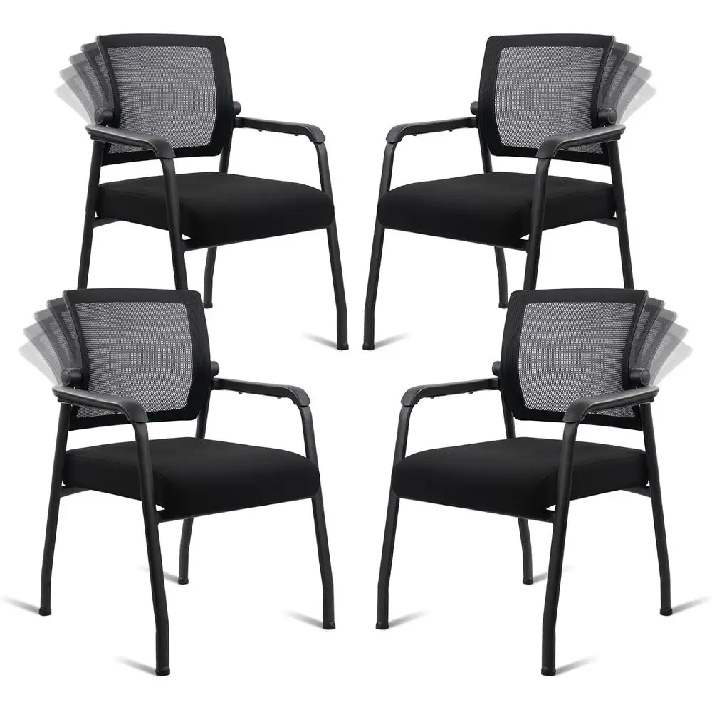 

Регулируемое офисное кресло с сетчатой спинкой, эргономичное кресло с поясничной поддержкой и мягким сиденьем, идеально подходит для залов ожидания, офисов, т.д.