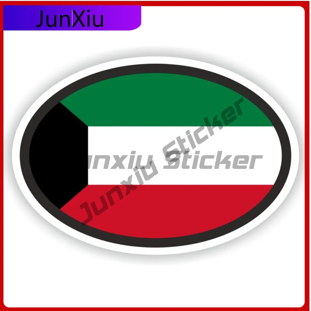 

Kuwait Design Trendy Window Anti Scratch Decal Accessory Proof Motorcycle Cute Fade Trendy Oval Waterproof Stylish Sticker