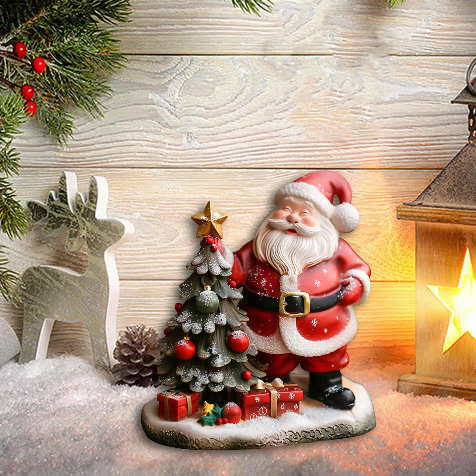 Santa Claus Statue Christmas Gift Christmas Figurine Collection Sculpture