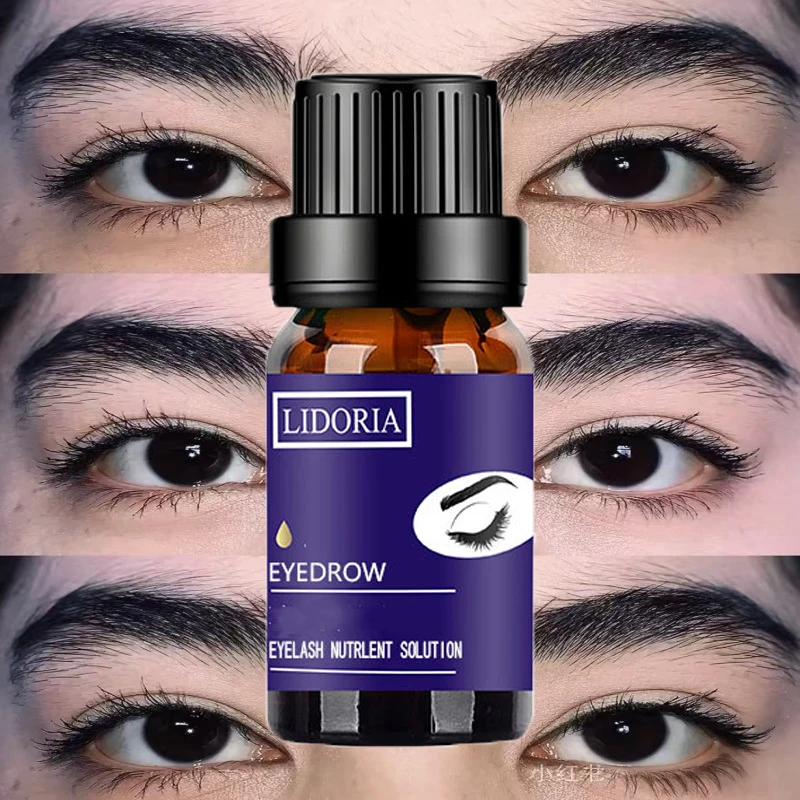 Suero para el crecimiento de cejas, producto anticaída para el crecimiento del cabello de pestañas, previene la calvicie, alargamiento más grueso, maquillaje de cejas, 10ml