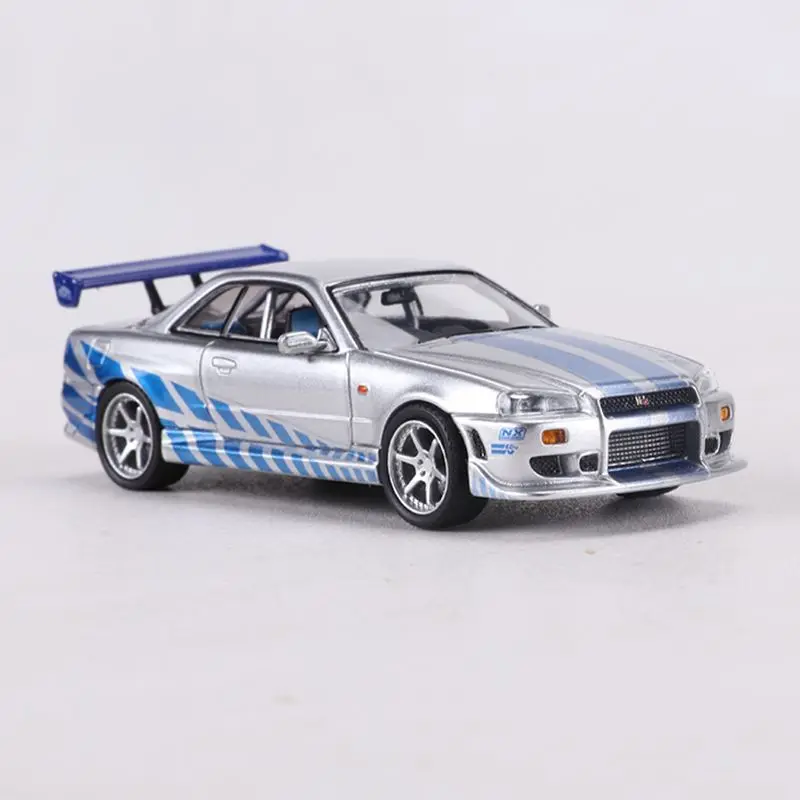 Model Mobil Diecast KOD Skala 1:64 SKYLINE R34 Speedy Painted Alloy