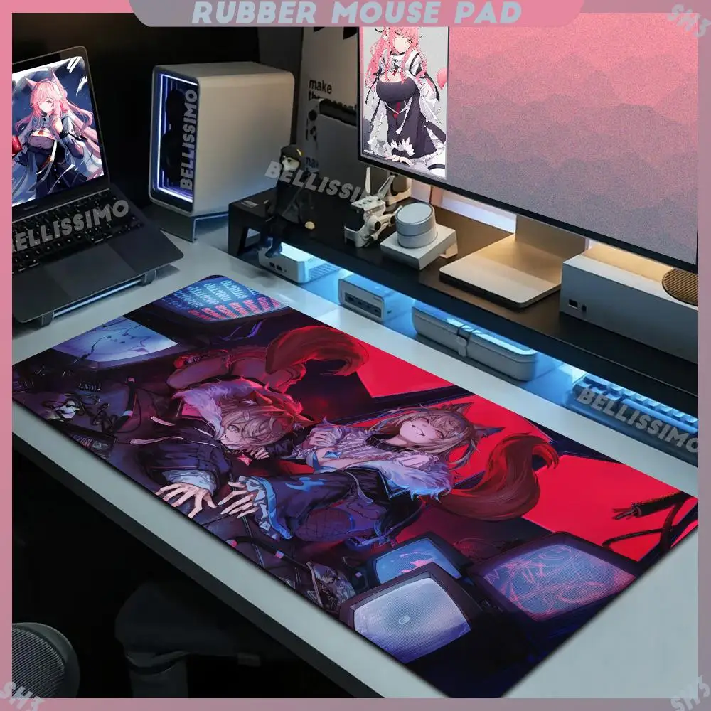 

Popular Virtual Idol FUWAMOCO Rubber Mouse Pad Non-Slip All Size Edgelock Mouse Mat Laptop Cushion Computer Accessories Mice Pad