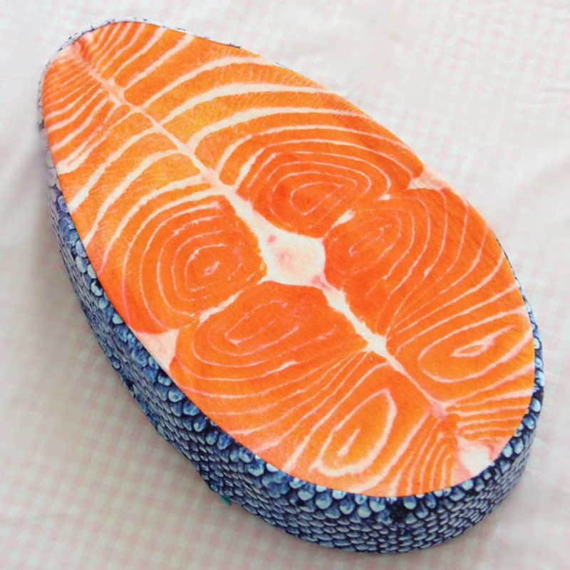 Washable Amusing Simulation Tasty Salmon Fish Sushi Pillow Cushion Creative Design Home Decor