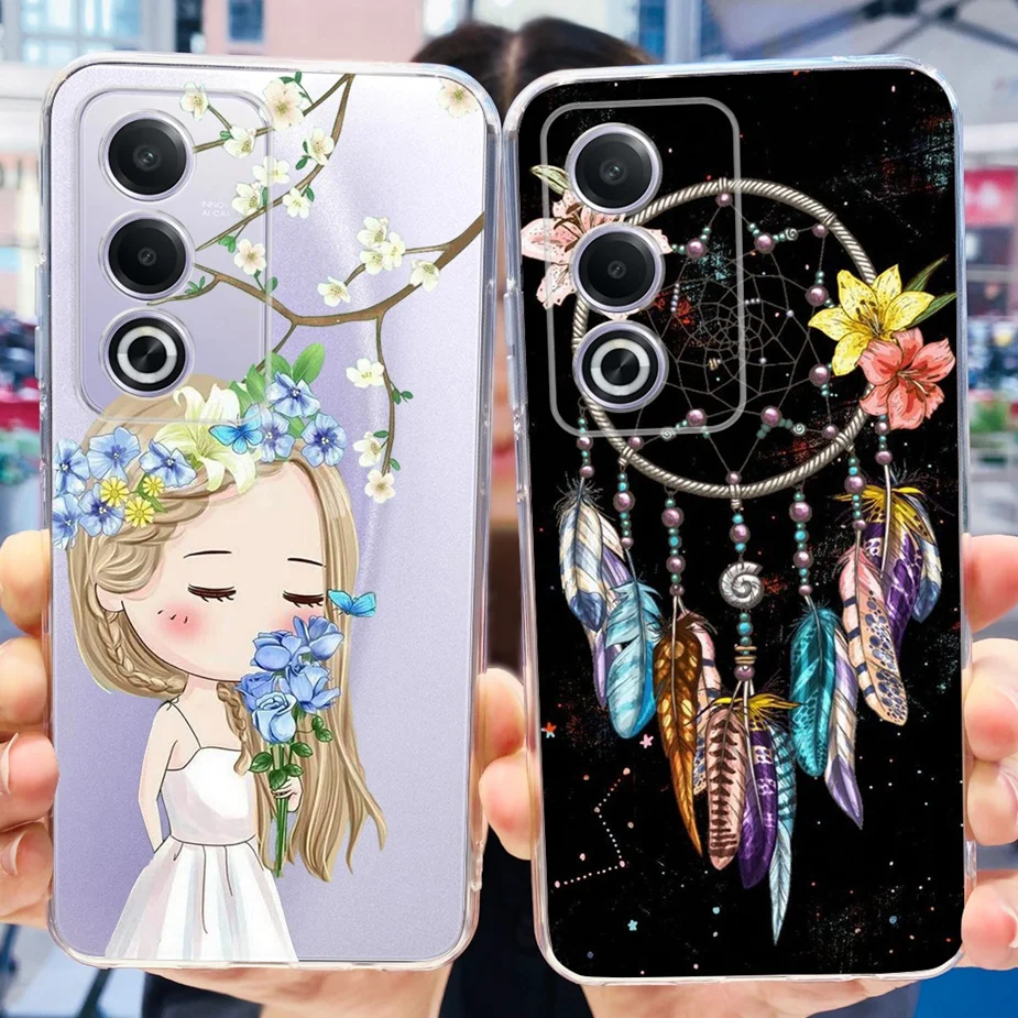 For Oppo A80 5G Case CPH2639 Cute Cat Butterfly Painted Cover Soft Slim Phone Case For Oppo A3 Pro A3Pro OppoA80 5G Fundas Coque