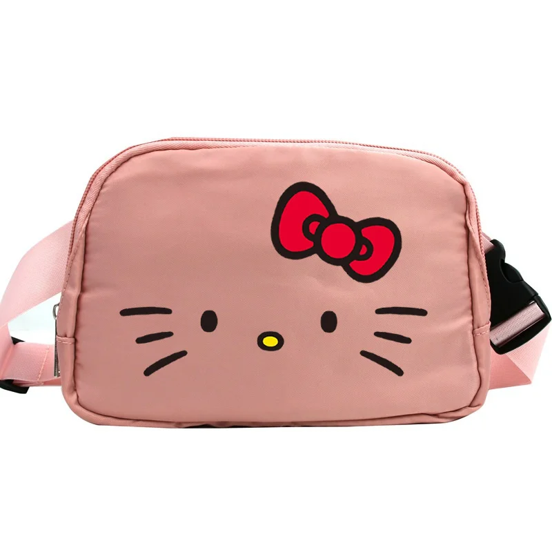 Sanrio Hello Kitty Fashion Waist Pack Nylon Waterproof Summer Outdoor Running Sports Chest Bag For Women Korean Hip Sack 7 Color