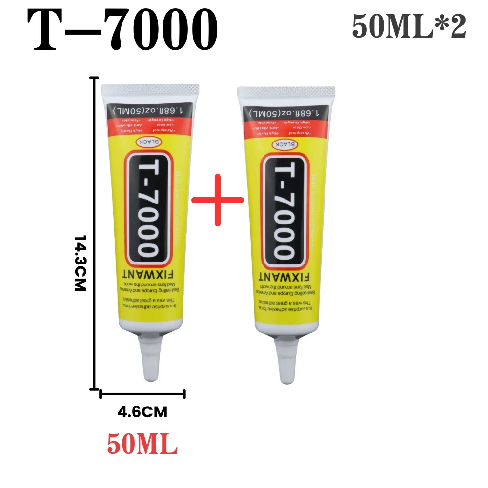 Heldere B-7000 & zwarte T-7000 lijm 15 ml/50 ml/110 ml, sieraden ambacht, waterdichte sneldrogende harslijm telefoonscherm reparatielijm