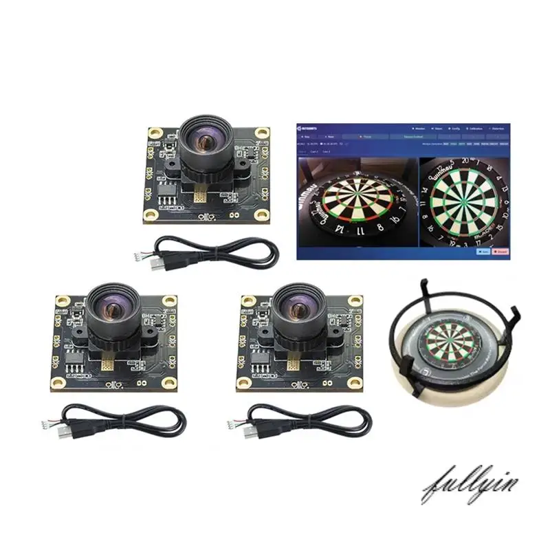 FULL-3-Pack OV9732 720P Camera Modules, 100 Degree View For Autodarts Io With 3M Cable