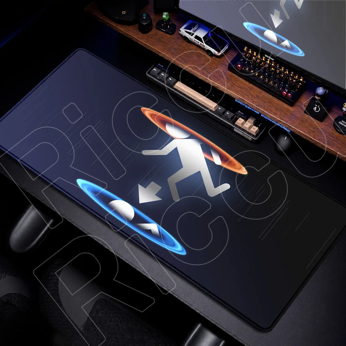 Natural Rubber Locking Edge Tabletop Mats 90x40cm New Decryption Adventure Portal 2 Mauspad Large E-sport Gaming Decoration Rugs
