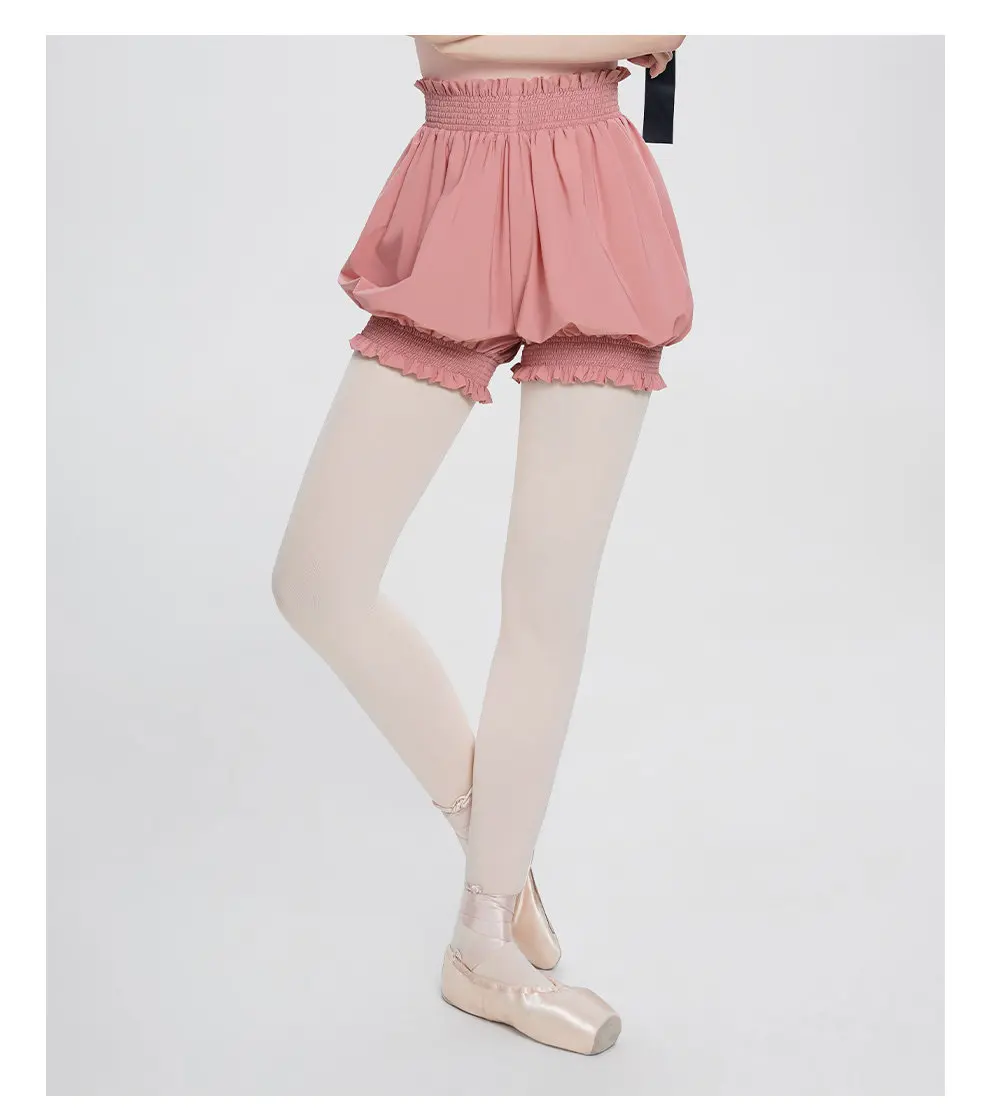 Ballett-Shorts für Damen, Pumphose, Blasenhose, hohe Taille, kurze Tanzhose für Erwachsene – Detail 13