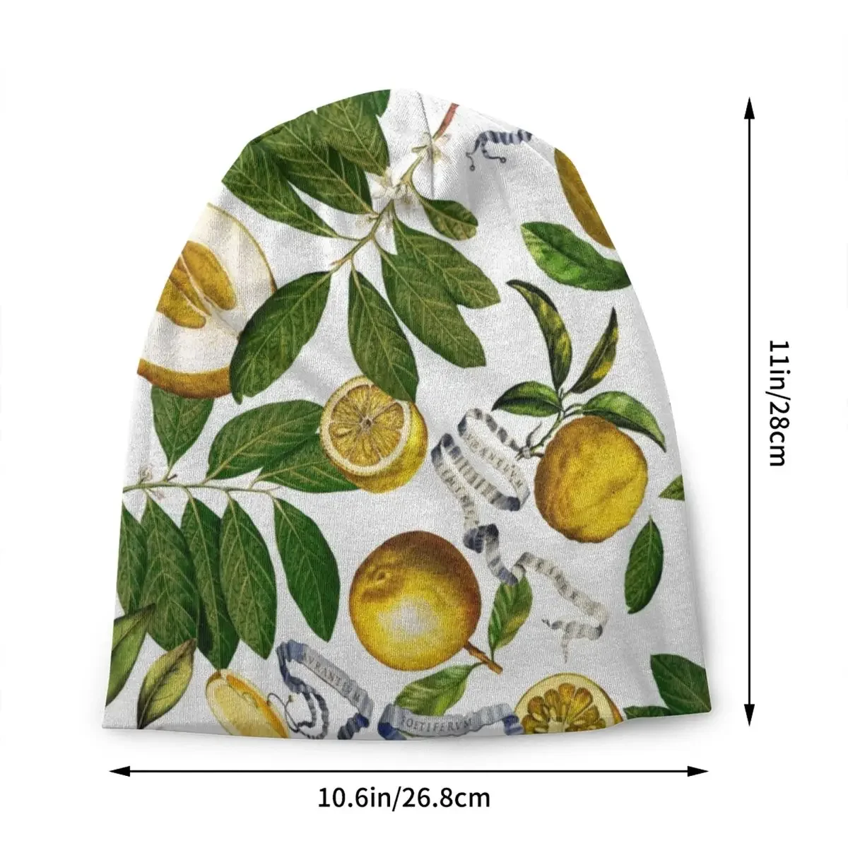 Lemon Tree Beanies Caps For Men Women Unisex Trend Winter Warm Knit Hat Adult Citrus Fruit Botanical Art Bonnet Hats