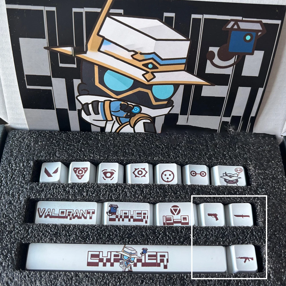 

14 keys Valorant keycaps Cherry Profile Game Cartoon Mini Set PBT Dye Sublimation Keycap Anime For Mx Switch Keyboard Accessorie