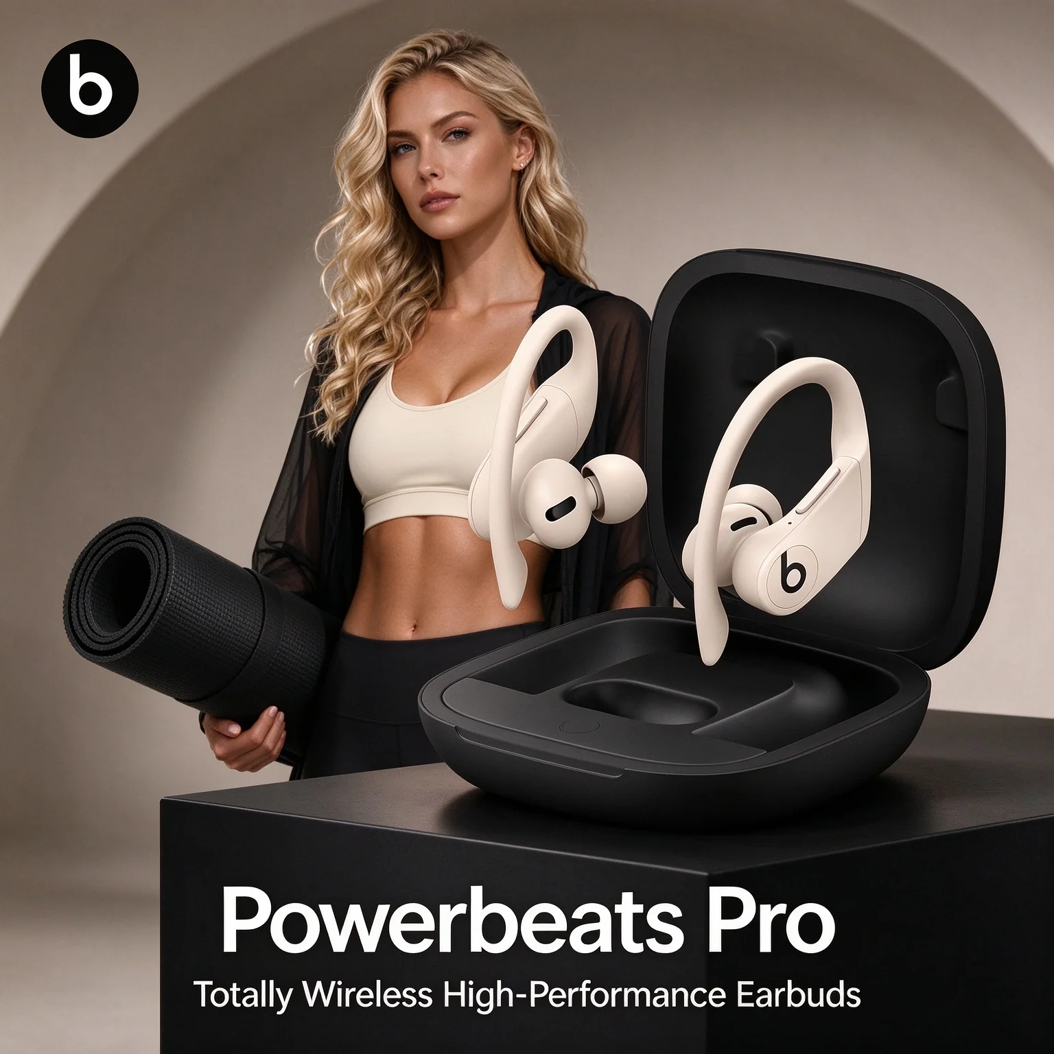 Beats Headphone Powerbeats Pro - Beats Powerbeats Pro：インイヤー型ワイヤレスヘッドホン。ハンズフリー音声操作に対応。ランニングやアウトドアアクティビティに最適な頑丈な設計。