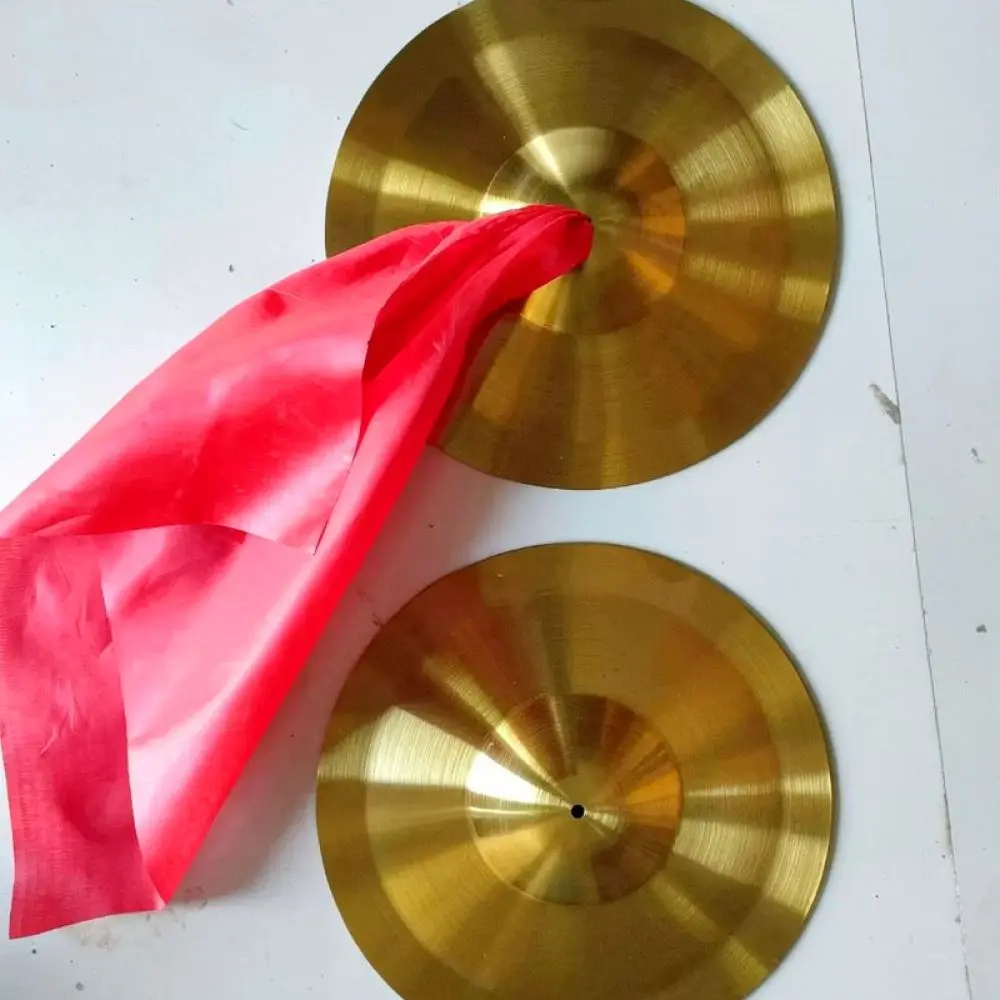 Loud Brass Cymbals Traditional Percussion Instrument For Chinese Folk Dance Waist Drum Performance School Rhythm Learning Props
