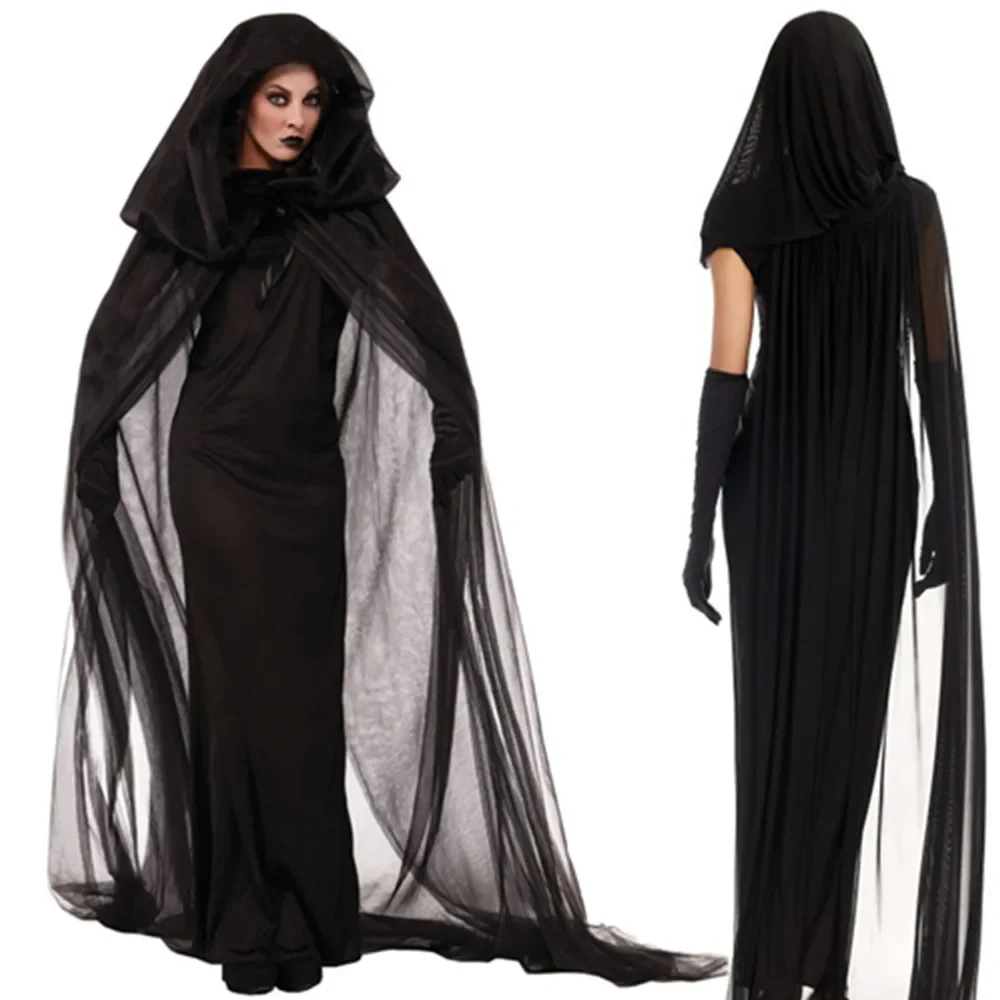 

Witch Costumes Adult Halloween Cosplay Wicked Witch Fancy Long Dress