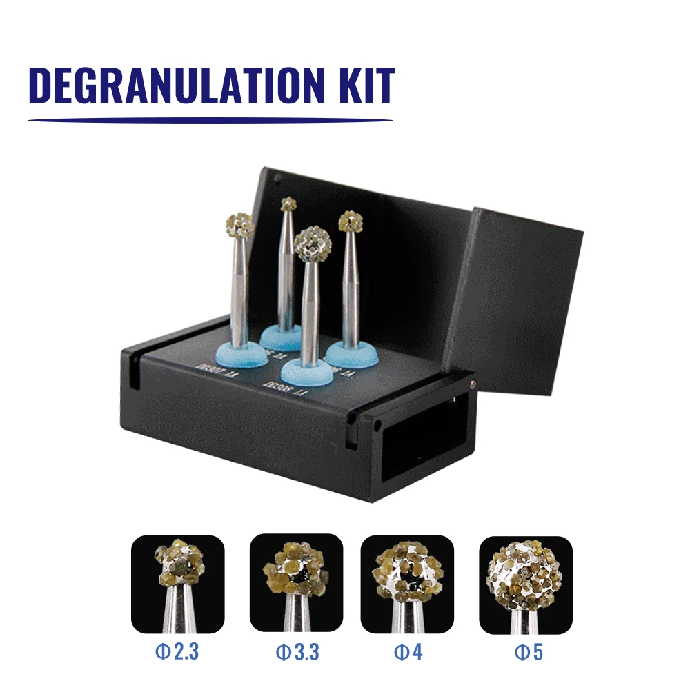 

Dental Degranulation Burs Kit Osseous Debridement Soft Tissue Removal RA8104 From Socket Diamond Ball Burs Φ2.2 Φ3.3 Φ4.0 Φ5