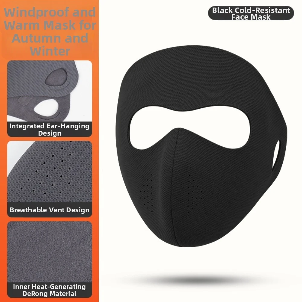 Fish-Bone Support Thermal Face Mask Dralon Fabric Anti-Collapse Design Cold-Resistant Mask Warm Lining Soft Material