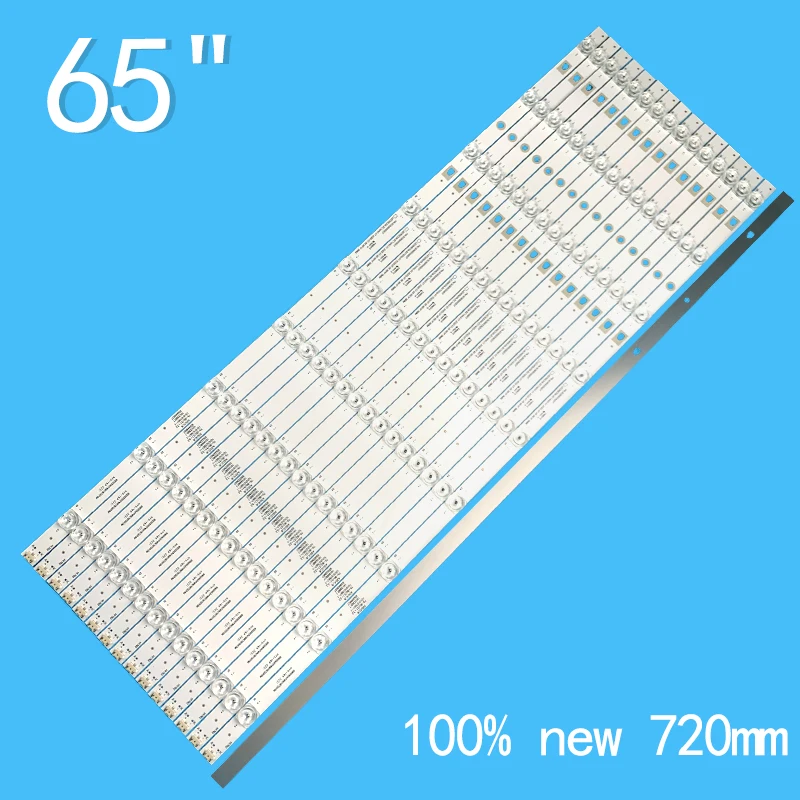 New 16PCS/lot 720mm 9LEDs 3V For 65