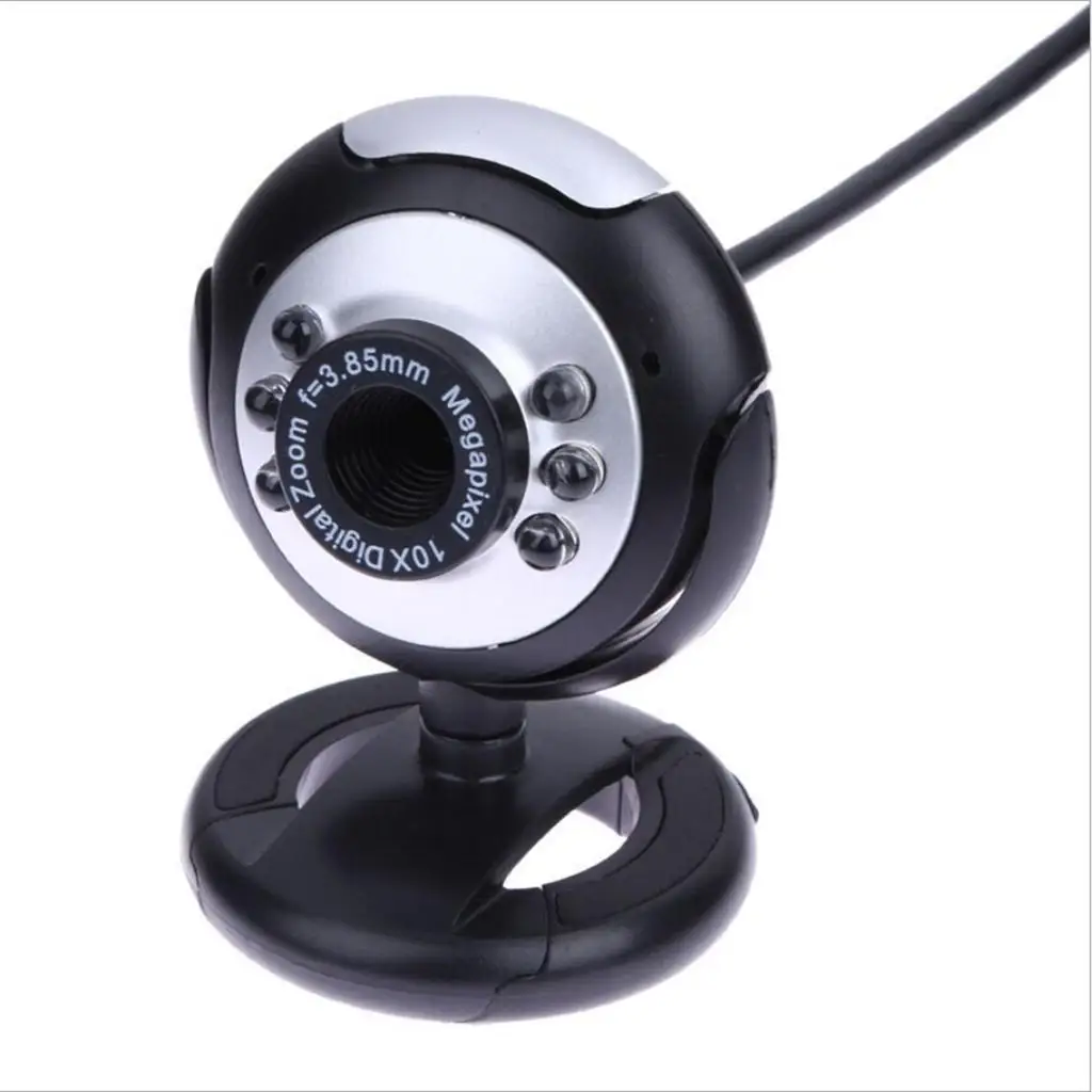 USB 2.0 Webcam 10X Clip-on Computer Web Camera with Microphone for PC Video Live Streaming Conference Gaming Plug and Play