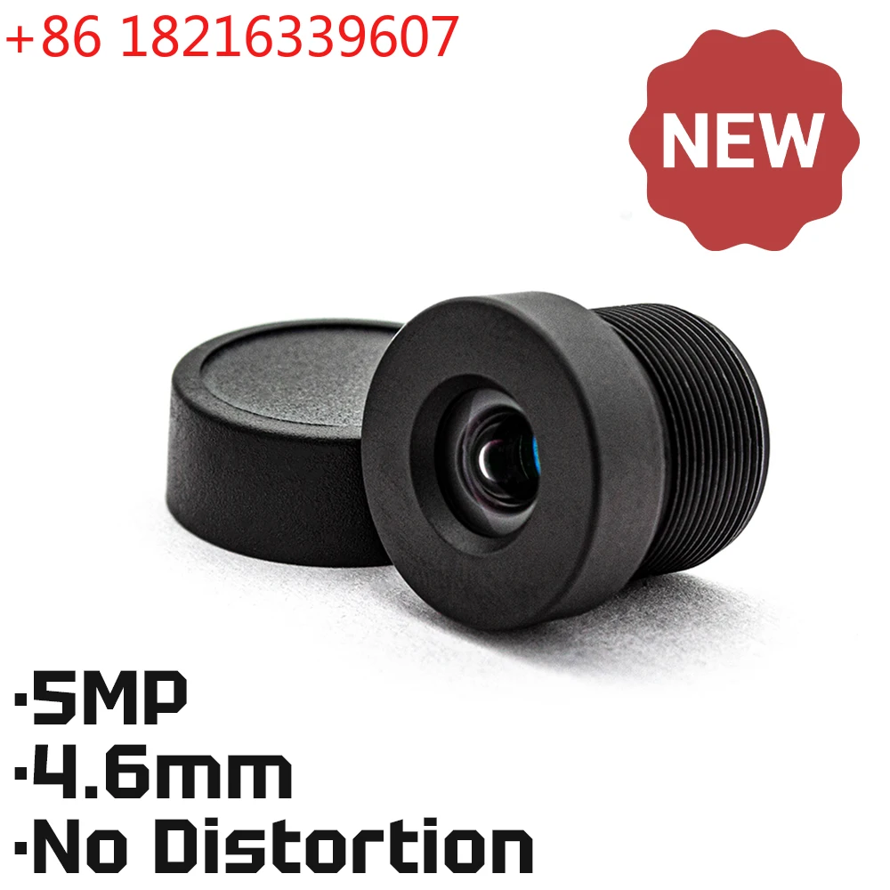TAO HD 5MP M12 Mount Lens 4.6mm No Distortion Aperture F2.4 Format 1/2.7