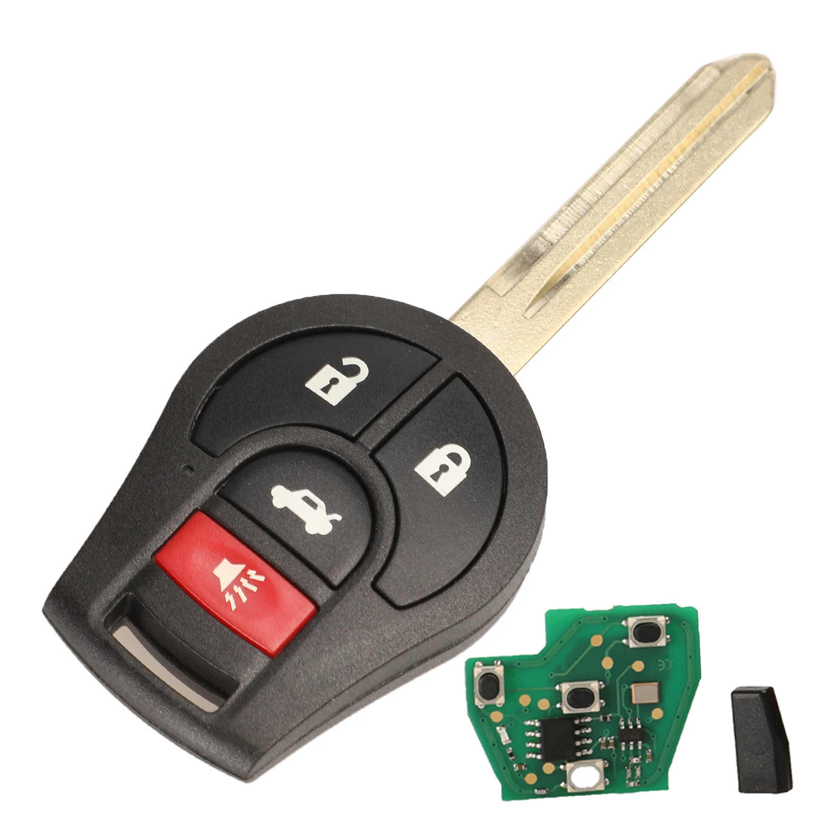 Jingyuqin 2/3/4 Tasten Fernbedienung Auto Schlüssel Fob 315/433 MHZ ID46 Für Nissan SUNNY Sylphy TIIDA LIVINA PALADIN März CWTWB1U751/761