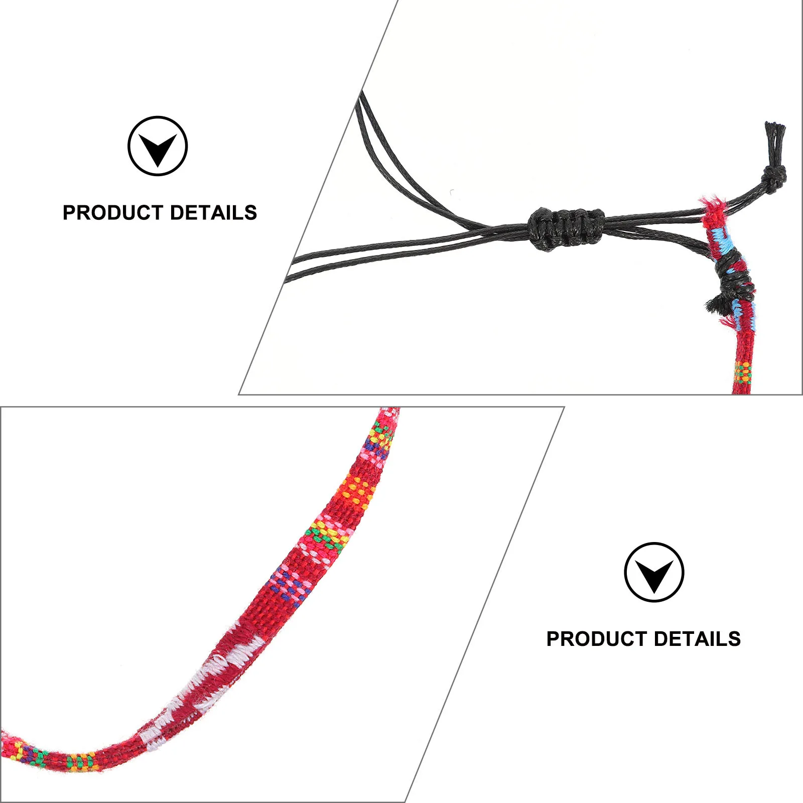 

2Pcs Rainbow Foot Rope Bohemian Style Adjustable Hand-Woven Foot Chain Gift for Women Girls Summer Accessories