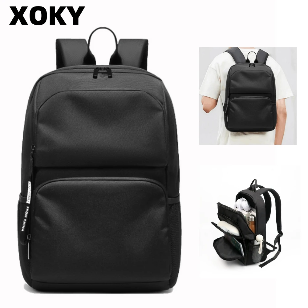 XOKY Men Backpack School Bag Business Backpack Black Backpack Bag Laptop Fashion Backpack Wholesale Customized Printing Logo2315