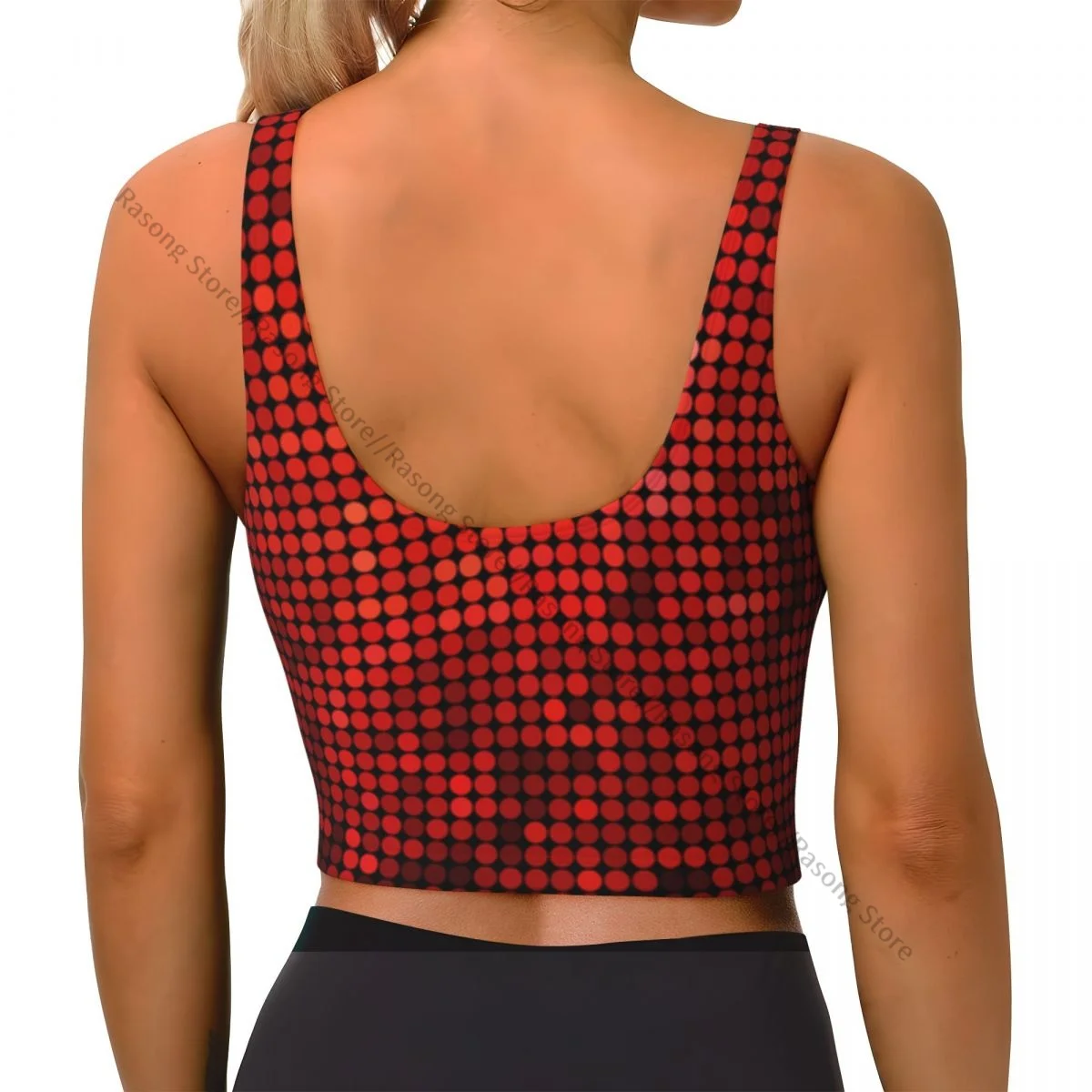 Sports Bra Women Running Yoga Clothes Vest Abstract Dots Background Gathering Fitness Vest