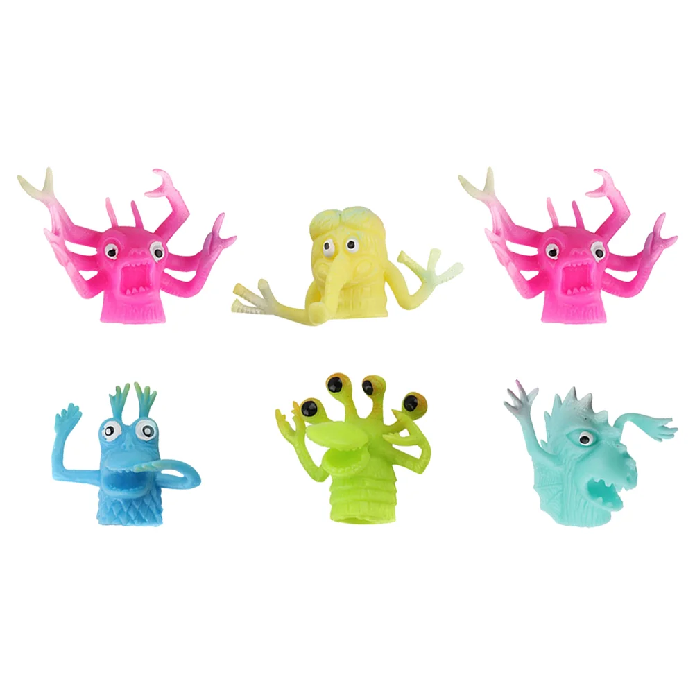 6 Pcs Puzzle Puppet Gloves Toddler Toy Toys Time Playtime Props Lovely Finger