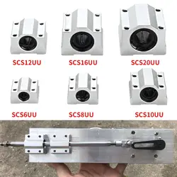 SCS16UU SCS20UU Linear Ball Bearing CNC Router SCS8UU SCS10UU SCS12UU Slide Bushing Block Aluminium Lightweight Guild Rail Shaft