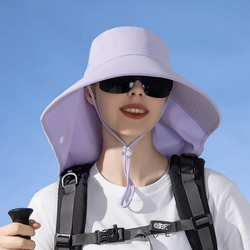 

Bucket Hat Women Sun Hat New Wide Brim Foldable Bucket Hats Protect Neck Anti-Uv Wide Large Brim Beach Hat Summer Outdoor