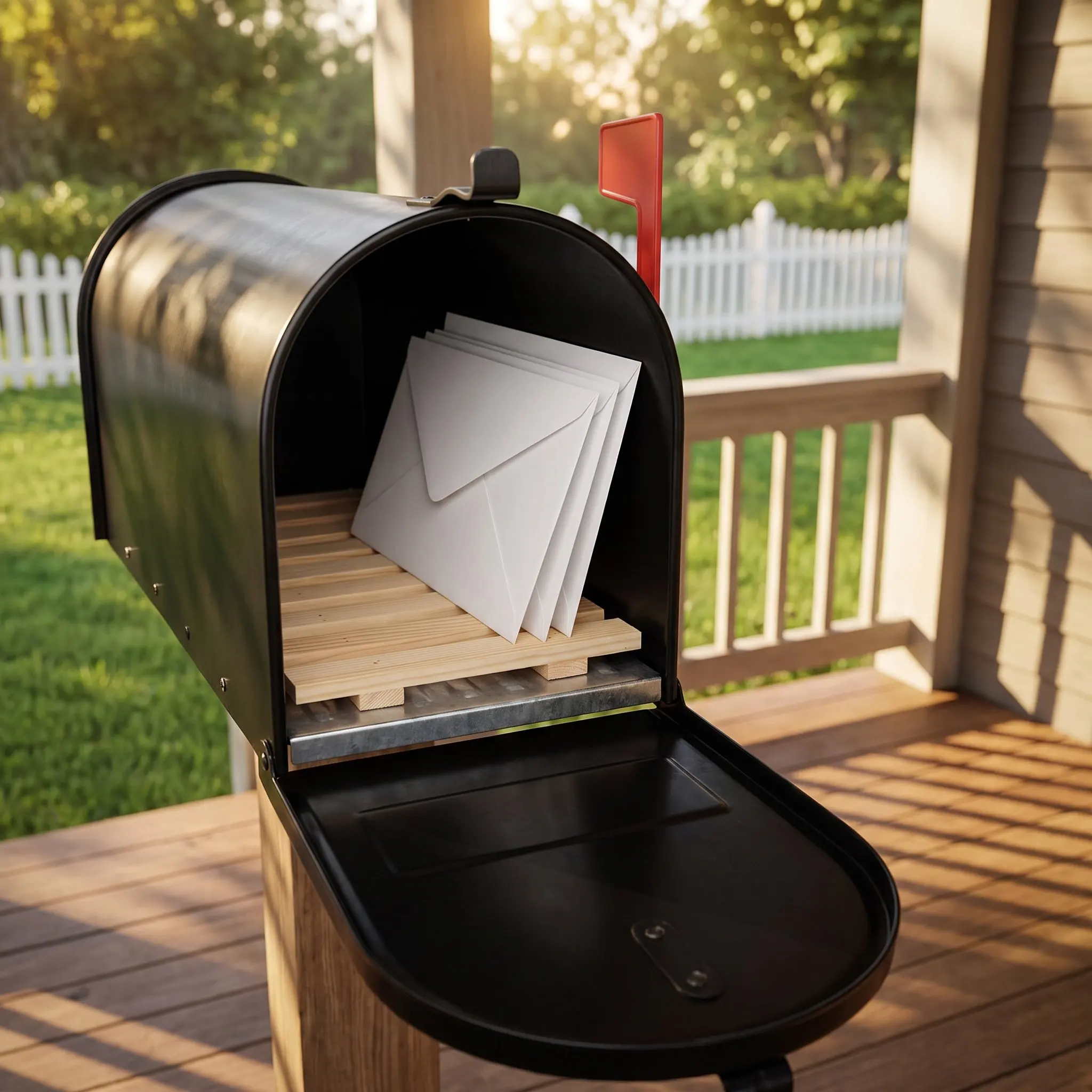 Wooden Mailbox Grate Insert Base Waterproof Drainage Rack Mail Protection Elevated Mail Drying Rack 11.8x5.9 Inch