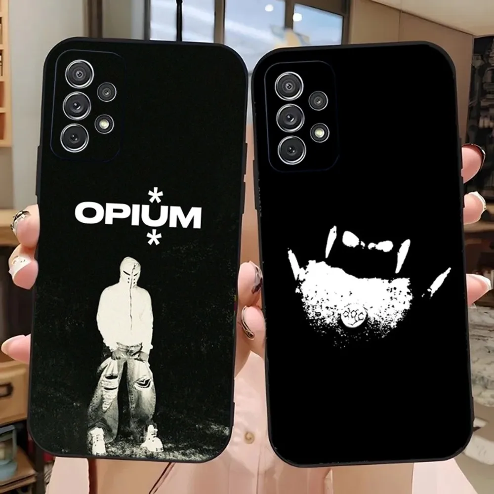 O-Opium Rap Playboi Carti Phone Case For Samsung Galaxy A13,A21s,A22,A31,A32,A52,A53,A71,A80,A91 Soft Black Phone Cover