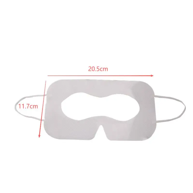 Paquet de 100 masques jetables non tissés, avec coussinets hygiéniques pour les yeux, adaptés aux lunettes de réalité virtuelle 3D.