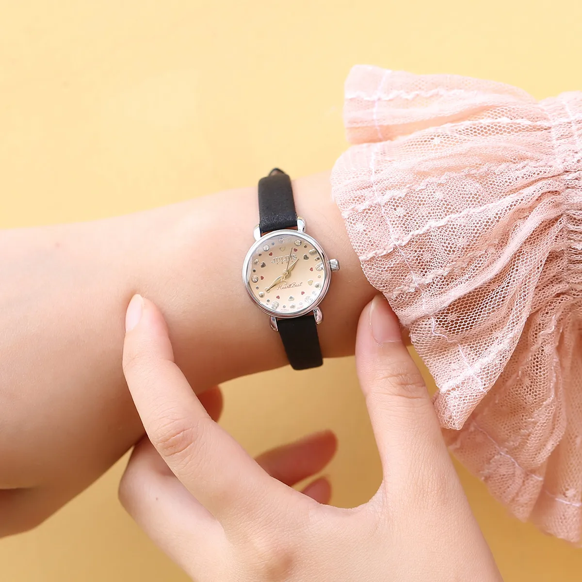 Final Sale Discount Julius Women's Watch Japan Quartz Real Leather Girl's Hours Fashion Clock No Box