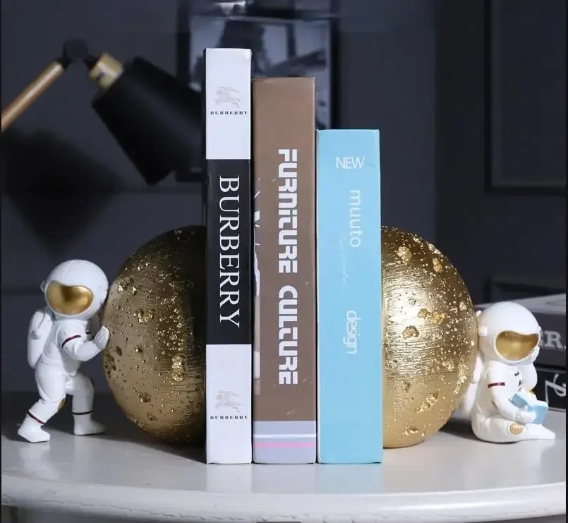 

Украшения для космонавтов из смолы, подставка для книг, органайзер, подставки для книг, офисное украшение для хранения, аксессуары, статуя, скульптура, статуэтки, ремесла