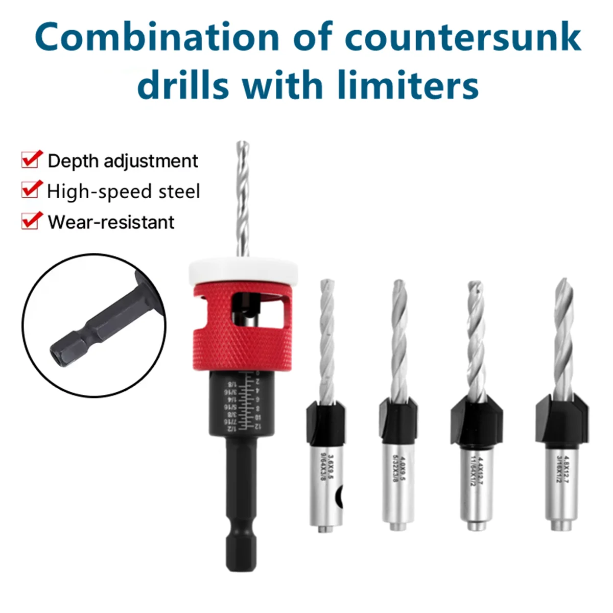 

5/10 шт., деревообрабатывающее концевое сверло с зенковкой, сверло из сплава, коническое сверло, регулируемые сверла с зенковкой, винтовые деревообрабатывающие инструменты