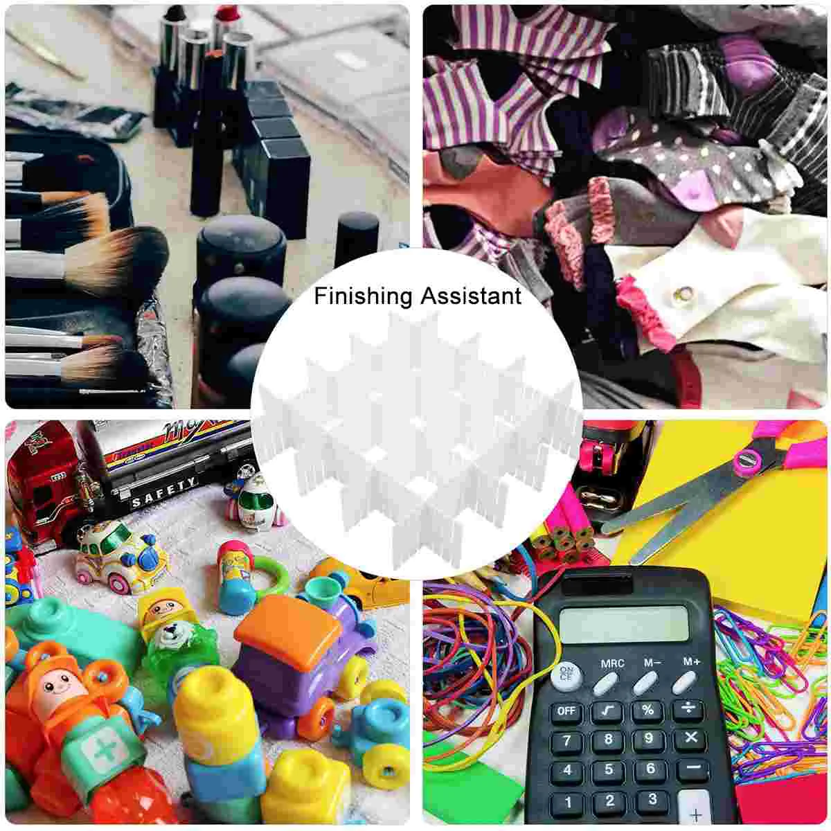 34 Pcs Drawer Plastic Divider Home Partition Organizer Adjustable Combination Separator