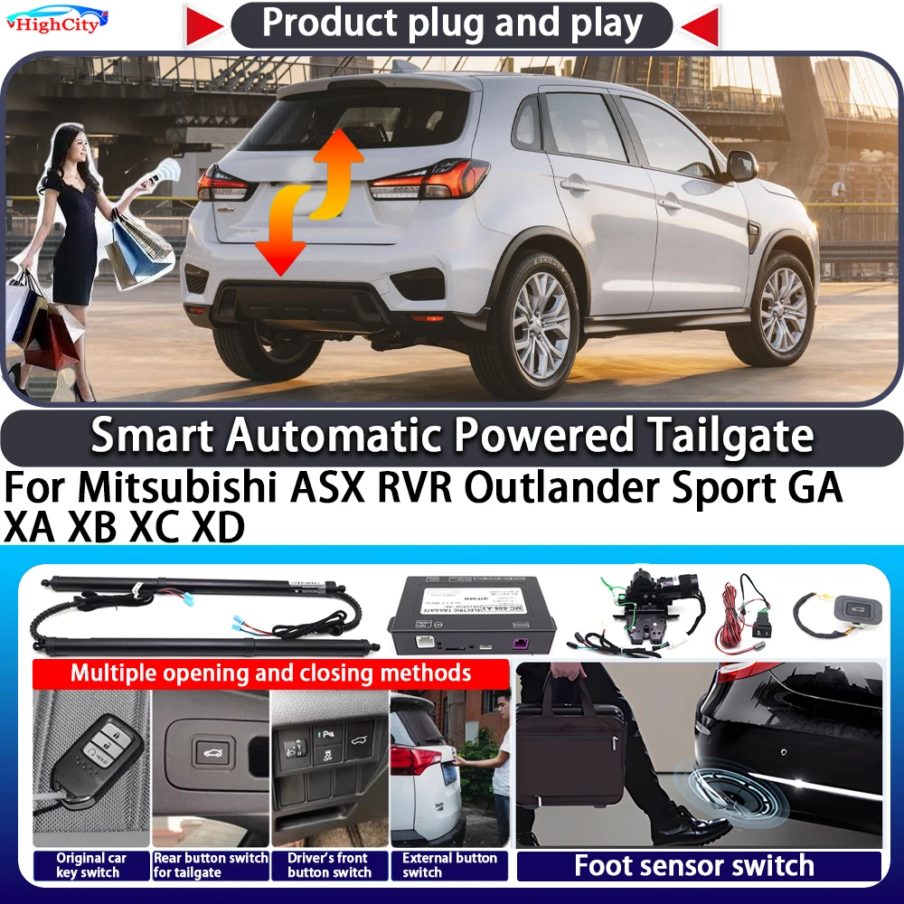 For Mitsubishi ASX RVR Outlander Sport GA XA XB XC XD OEM Smart Automatic Powered Tailgate Key Close Kit Electric Power Tailgate
