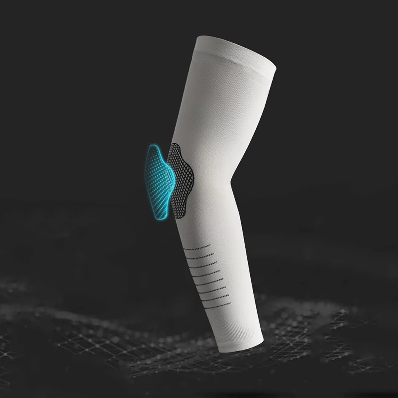 1 ペア UPF50+ アームスリーブ 冷感通気性アイスシルク サイクリングスリーブ ランニング フィッシング 日焼け止め アームサポート ユニセックス