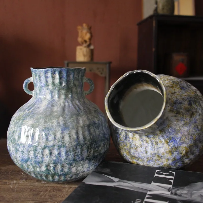 

Ceramic Vase Homestay Simple and Modern Ornament Decoration Maison تحف كبيره للمنزل Jarrones Room Decor Floreros Altos