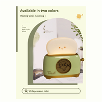 ABLA-Children's Sleep Alarm Clock With LED Night Light Digital Display Temperature Monitoring For Bedroom-Cute Bedside Clock