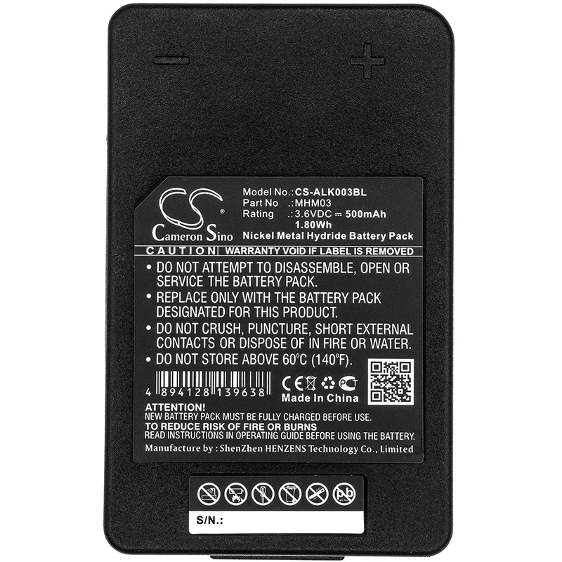 Cameron Sino Crane Remote Control Battery For Autec:LK NEO,MHM03,R0BATT00E11A0,--500mAh / 1.80Wh--Ni-MH--3.60V