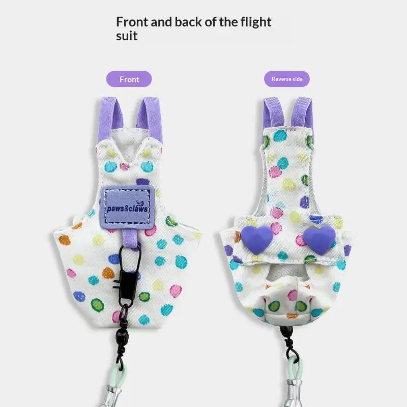 Parrot Harness And Leash Set With Soft Vest Sturdy Anti Escape For Small Parrots Outdoor Walking